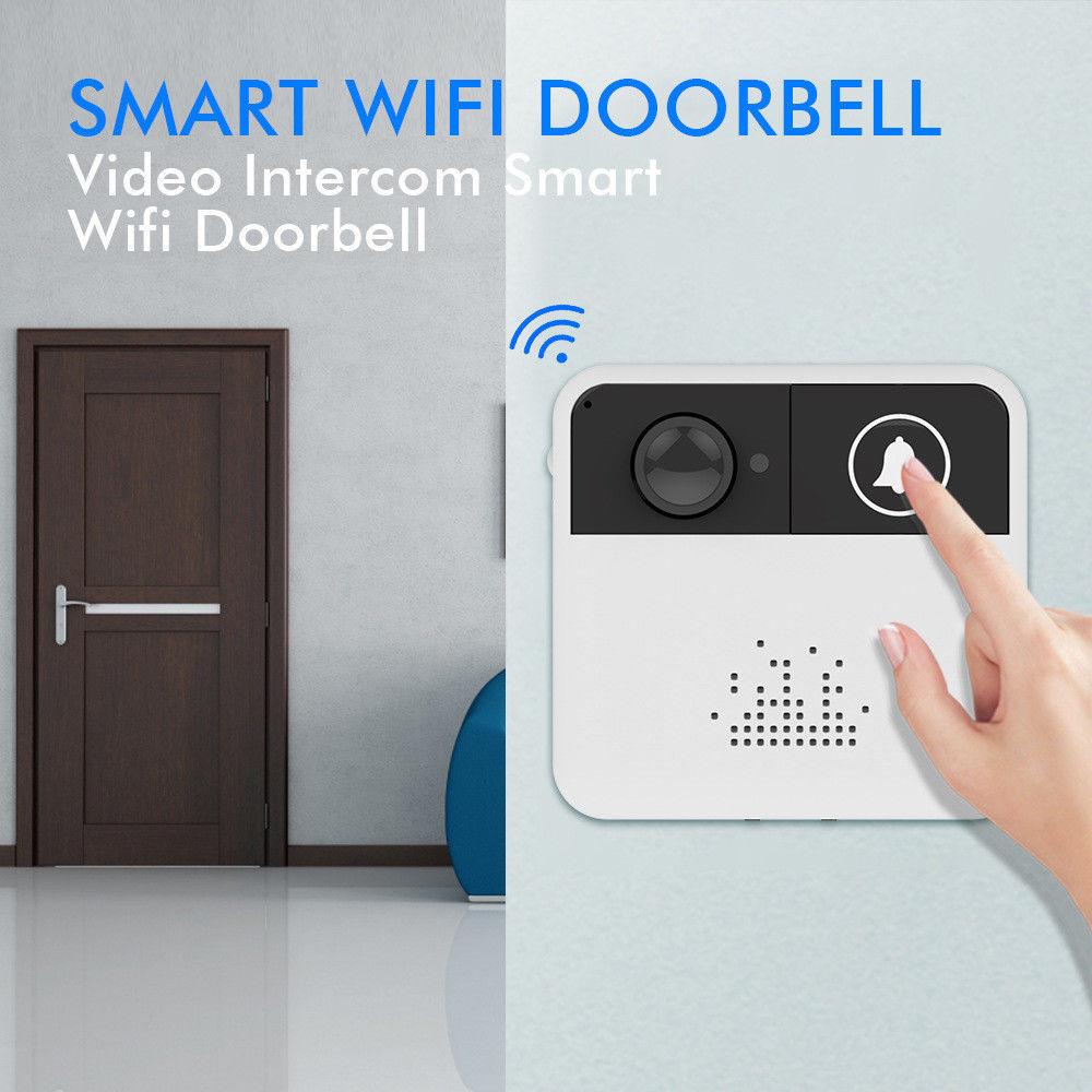 Knock Knock Video Doorbell with WiFi connectivity, showcasing its sleek design and camera features.