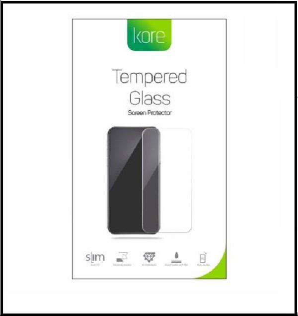 Kore Samsung Galaxy A21s Tempered Glass Screen Protector showcasing its clarity and protective features.