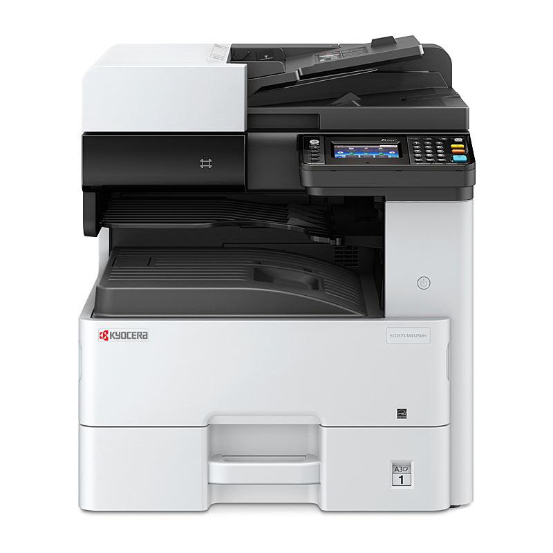 KYOCERA M4125IDN Mono MFP showcasing its sleek design and multifunction capabilities.