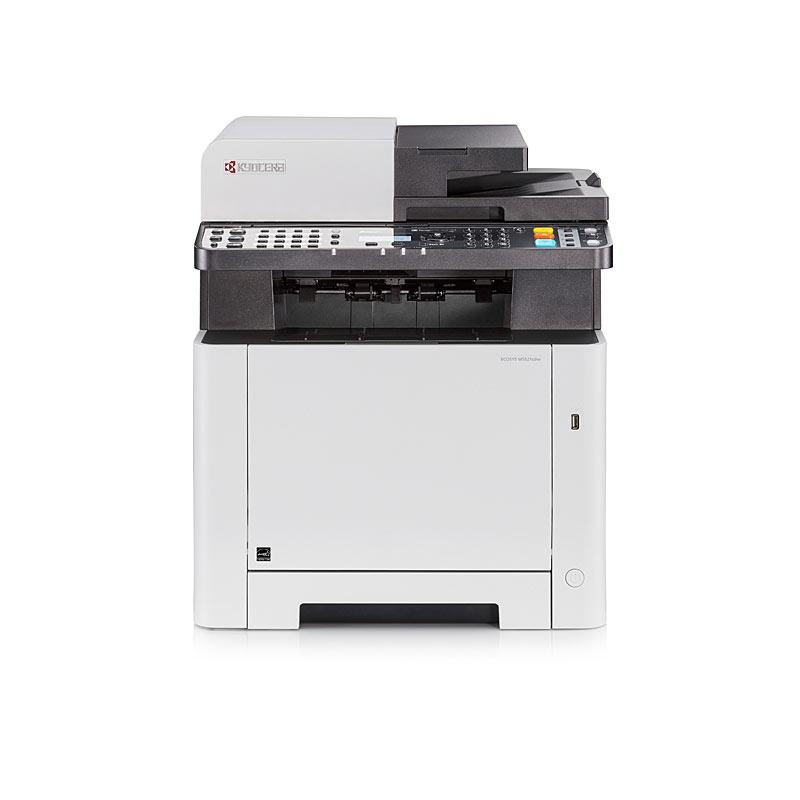 KYOCERA M5521CDW Clear MFP showcasing its sleek design and user-friendly touchscreen interface.