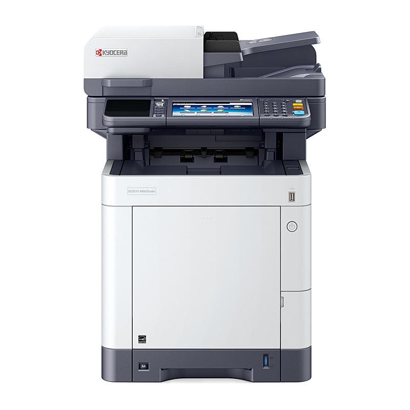 KYOCERA M6635CIDN Laser printer showcasing its sleek design and control panel.