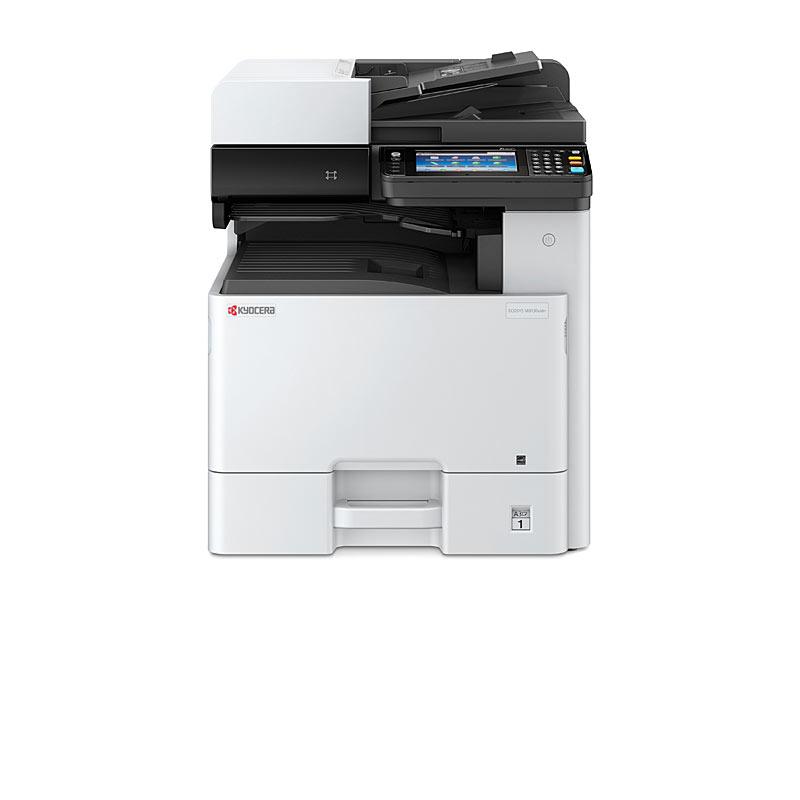 KYOCERA M8130CIDN Colour MFP showcasing its sleek design and multifunction capabilities.