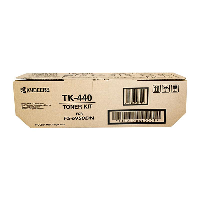 KYOCERA TK440 Toner Kit, a black toner cartridge designed for Kyocera FS6950DN printer, yielding 15,000 pages.