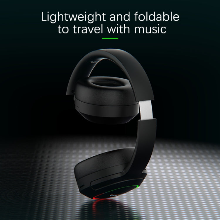 L800 Foldable ENC Noise Reduction Wireless Gaming Headset with RGB lighting and ergonomic design, showcasing its sleek and modern look.