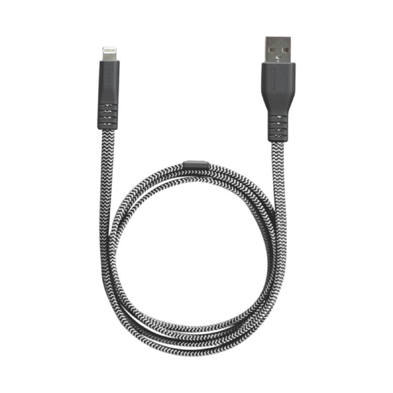 LANDER Cable LTG-USBA 1m in black color, showcasing its sleek design and durable connectors.