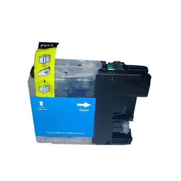 LC133 Cyan Compatible Inkjet Cartridge with 10ml ink volume, designed for vibrant printing.