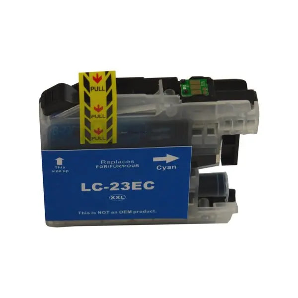 LC-23E Cyan Compatible Inkjet Cartridge with vibrant cyan ink for high-quality printing.