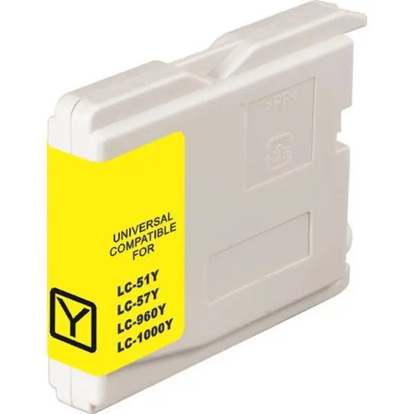 LC37 LC57 Yellow Compatible Inkjet Cartridge with vibrant yellow ink and quality components.