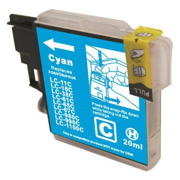 LC38 LC67 Cyan Compatible Inkjet Cartridge with vibrant cyan ink for high-quality printing.