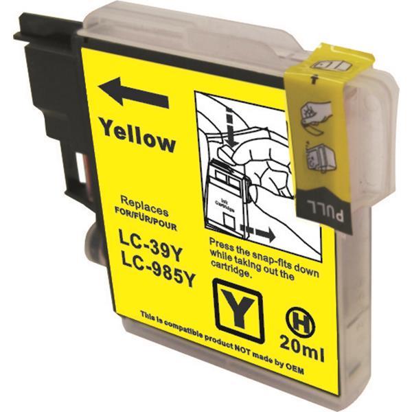 LC39 Compatible Yellow Cartridge showcasing vibrant yellow ink and quality design.