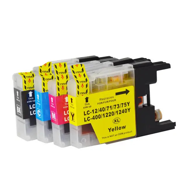 LC73XL Compatible Inkjet Cartridge Set featuring black, cyan, magenta, and yellow cartridges in a boxed set.