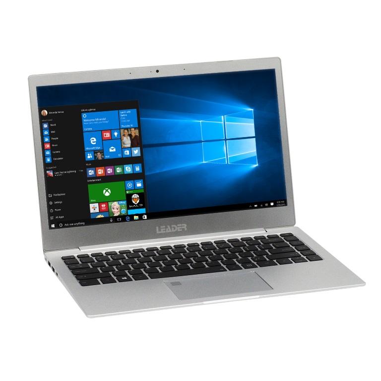 LEADER Companion 342PRO Ultraslim laptop with 13.3' Full HD display, Intel i5 processor, and sleek design.