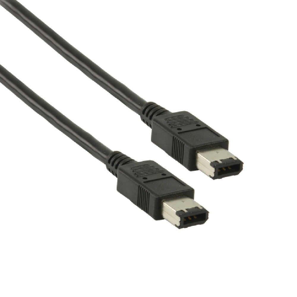 LEADER Firewire Cable 6P-6P 2M showcasing its connectors and length, ideal for high-speed data transfer.