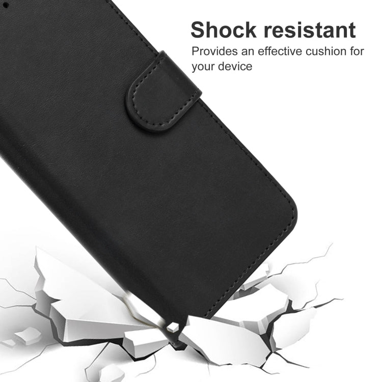 Black leather phone case designed for Motorola One 5G, featuring card slots and a holder for horizontal viewing.