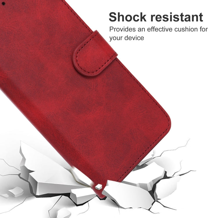 Red leather phone case designed for Wiko Y52, featuring card slots and a holder for horizontal viewing.