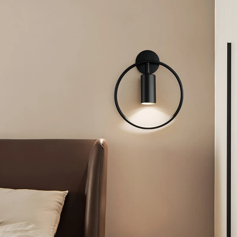 LED Lighting Lamparas in black and bronze, designed for mirrors and outdoor use, featuring a 180-degree adjustable lamp head.