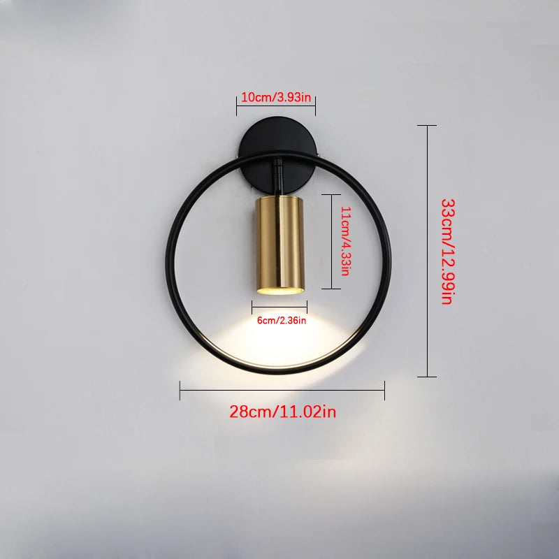 LED Lighting Lamparas in black and bronze, designed for mirrors and outdoor use, featuring a 180-degree adjustable lamp head.