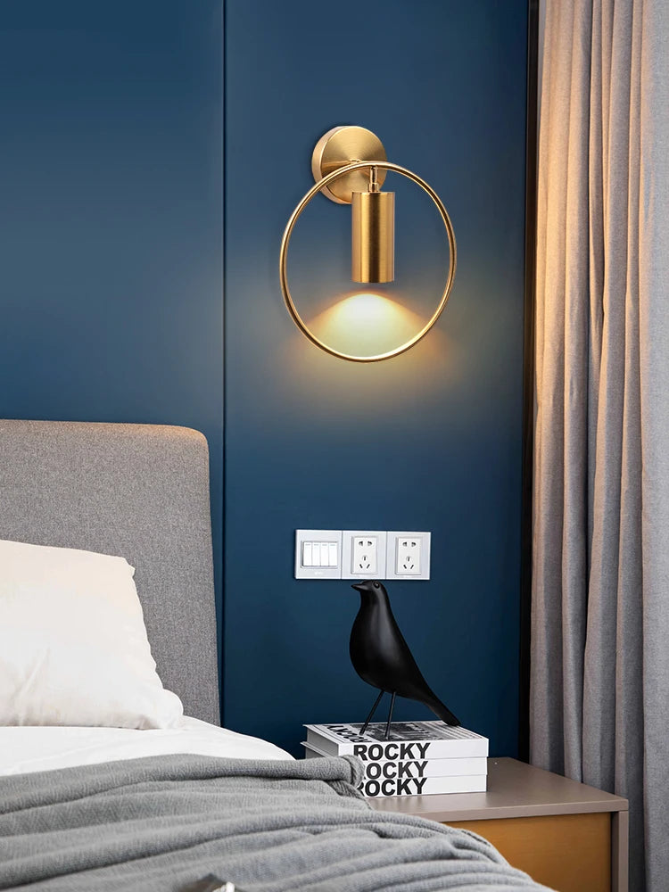 LED Lighting Lamparas in black and bronze, designed for mirrors and outdoor use, featuring a 180-degree adjustable lamp head.