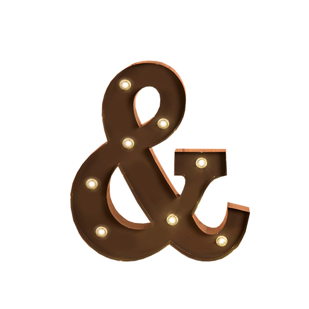 LED Metal Letter Lights in a stylish setting, showcasing their warm glow and personalized design for events.