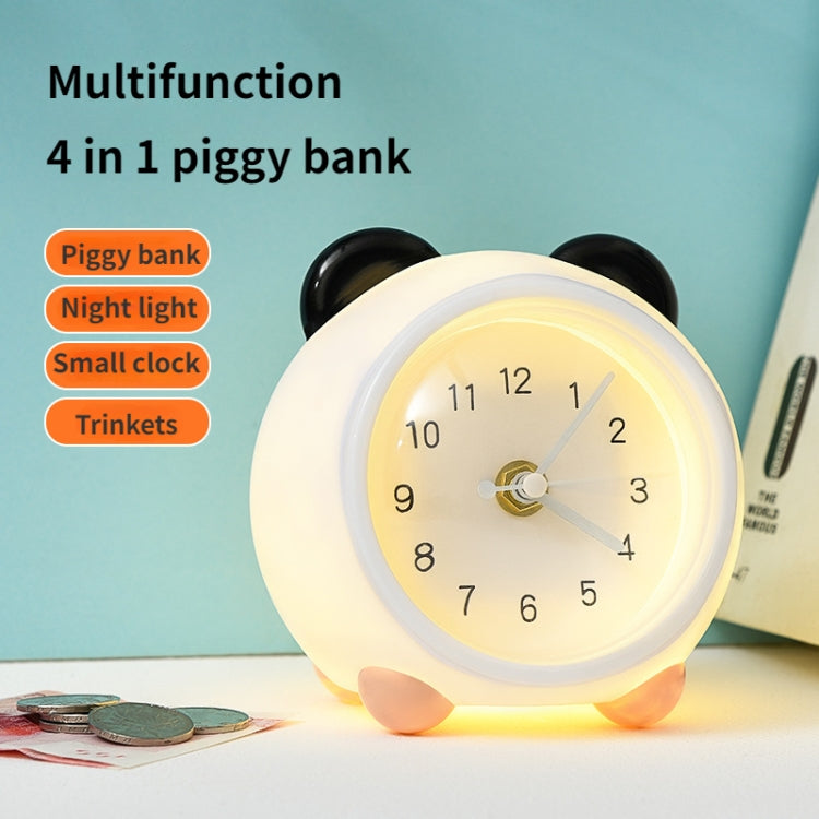 LED Night Light Cartoon Clock shaped like a cute piggy bank, featuring a soft glow and a detachable clock.