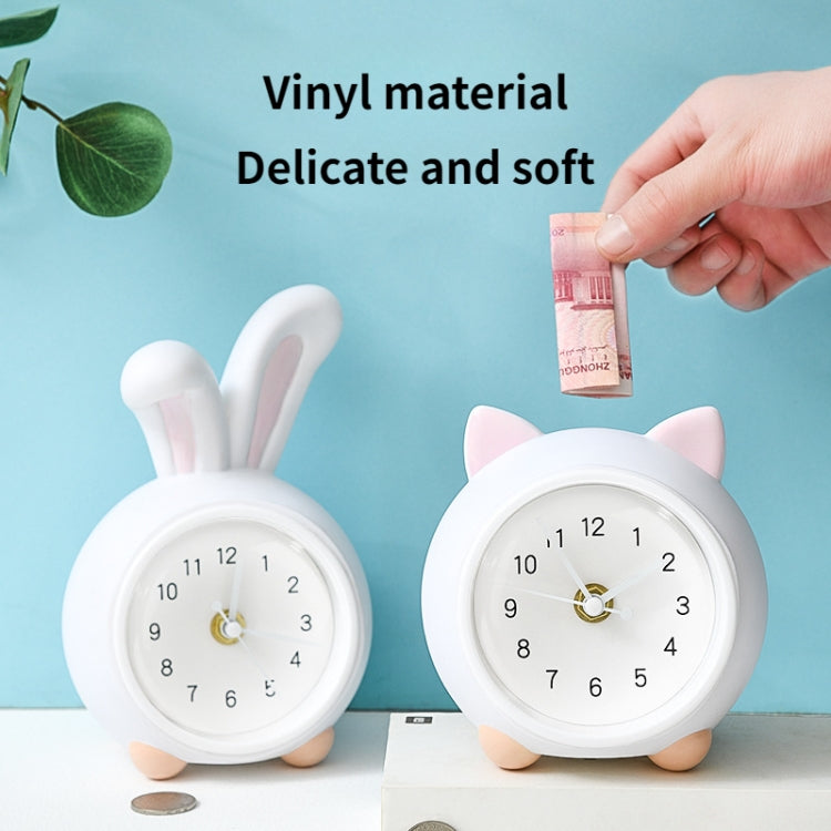 LED Night Light Cartoon Clock shaped like a cute piggy bank, featuring a soft glow and a detachable clock.