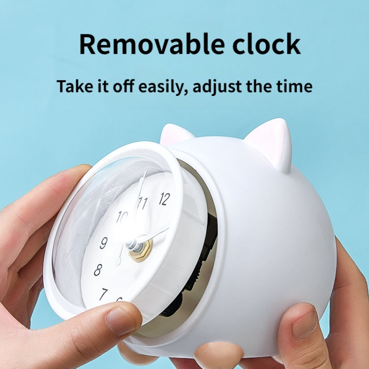 LED Night Light Cartoon Clock shaped like a cute piggy bank, featuring a soft glow and a detachable clock.