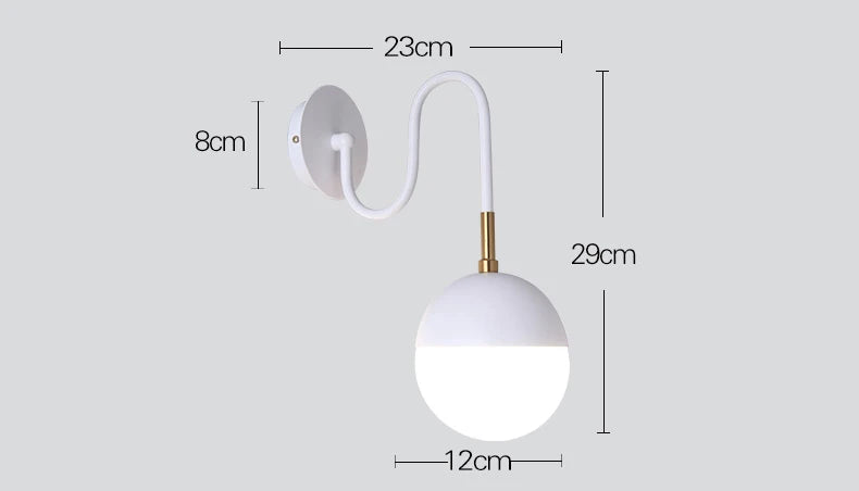 Elegant LED wall lamp with golden finish, adjustable lighting angle, and durable electroplated iron construction, suitable for indoor and outdoor use.