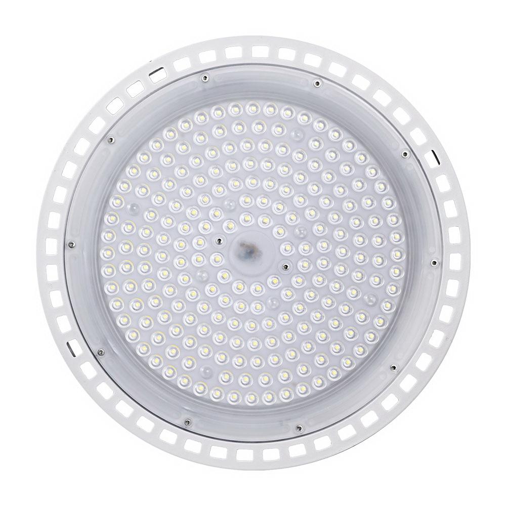 Leier LED High Bay Light 150W with honeycomb aluminum heat sink design, ideal for warehouses and gyms.