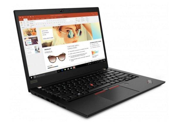 LENOVO ThinkPad T495 14'' FHD IPS laptop with AMD Ryzen 5 PRO, showcasing its sleek design and ports.