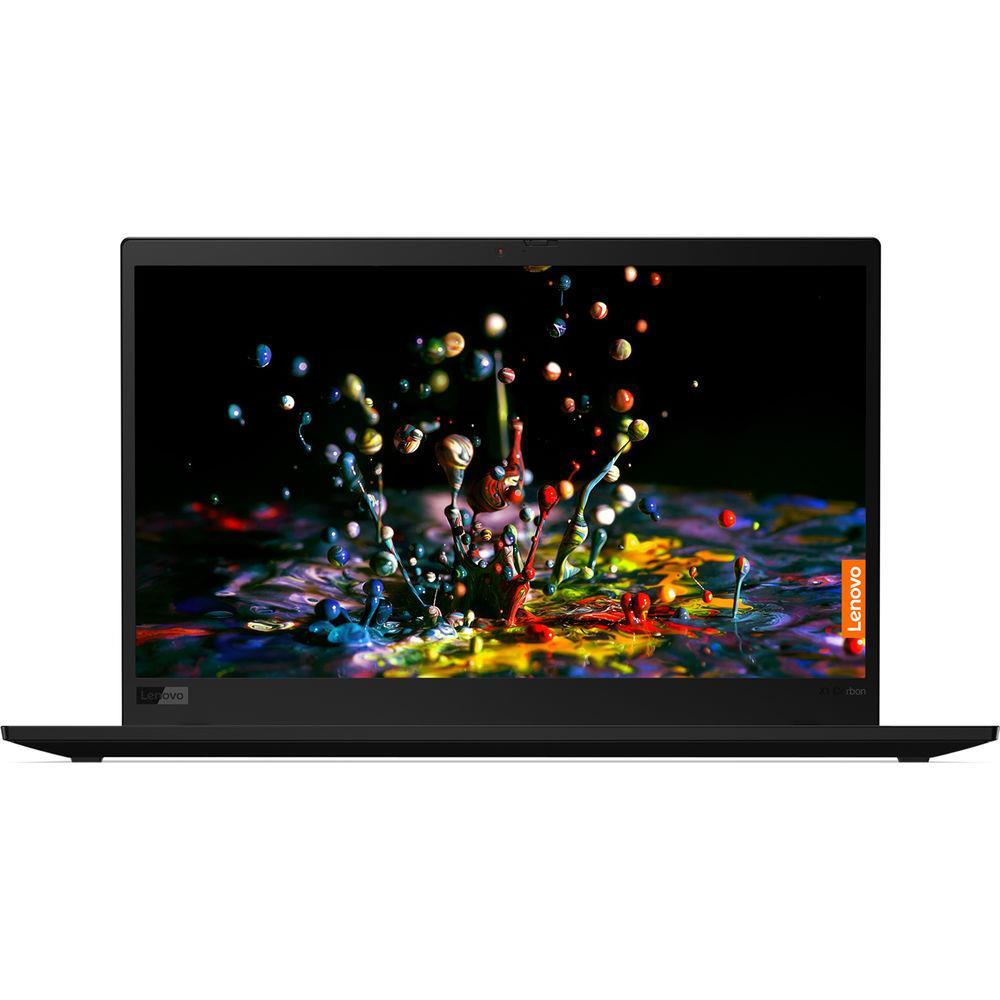 Lenovo ThinkPad X1 Carbon G7 laptop showcasing its sleek design and 14-inch WQHD display.