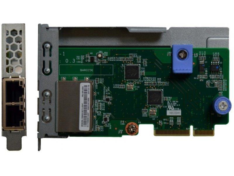 Lenovo ThinkSystem 10Gb 2-port Base-T LOM network adapter for servers, featuring dual ports for enhanced connectivity.