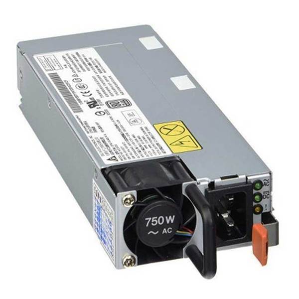 LENOVO ThinkSystem 750W Platinum Hot-Swap Power Supply with detailed specifications and design.