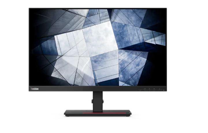 LENOVO ThinkVision P24Q-20 23.8-inch QHD 2K Monitor with adjustable stand and multiple ports.