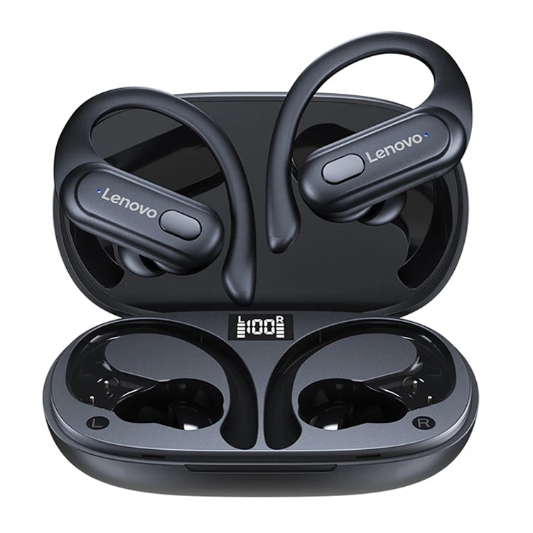 Lenovo XT60 Bluetooth 5.3 Ear-mounted Sports Wireless Bluetooth headphones with ergonomic design and LED display.