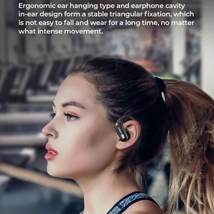 Lenovo XT60 Bluetooth 5.3 Ear-mounted Sports Wireless Bluetooth headphones with ergonomic design and LED display.