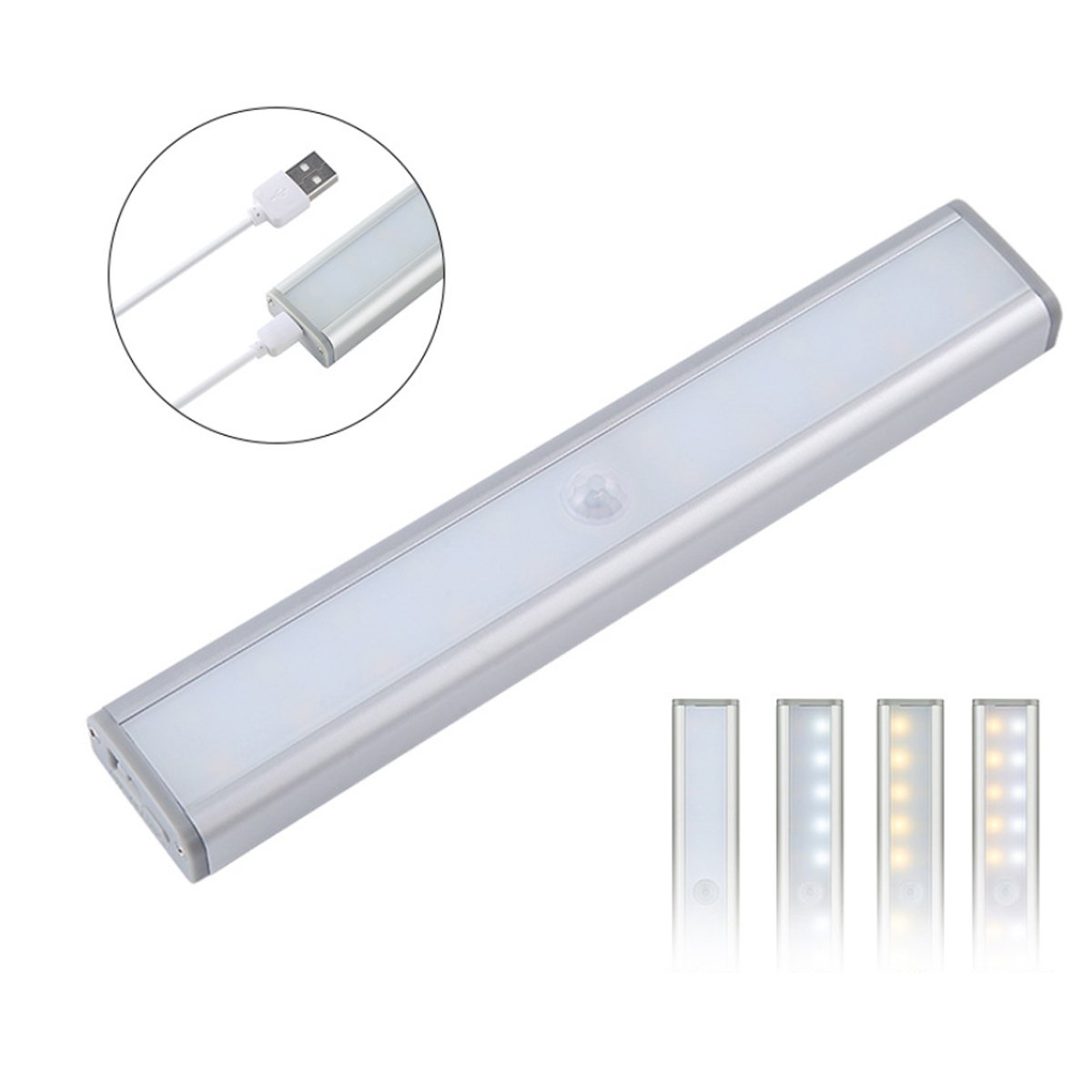 Let There Be Light 20 Motion LED Lights with magnetic strip, showcasing bright white illumination and compact design.