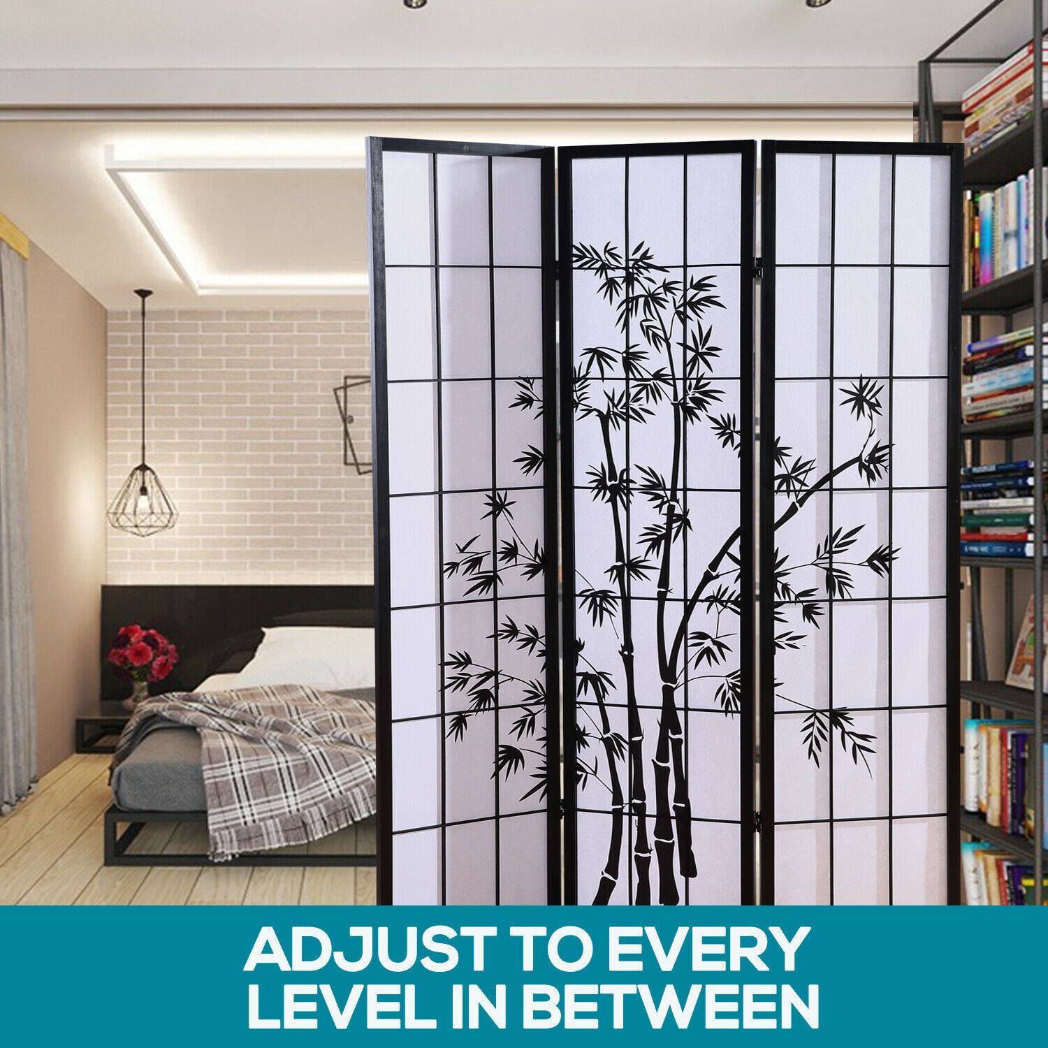 Levede 3 Panel Free Standing Foldable Room Divider showcasing its stylish design and functionality in a modern setting.