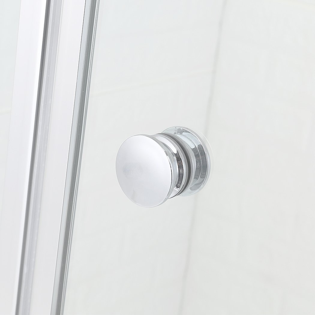 Levede Shower Screen featuring a sleek aluminium frame and clear tempered glass, ideal for modern bathrooms.