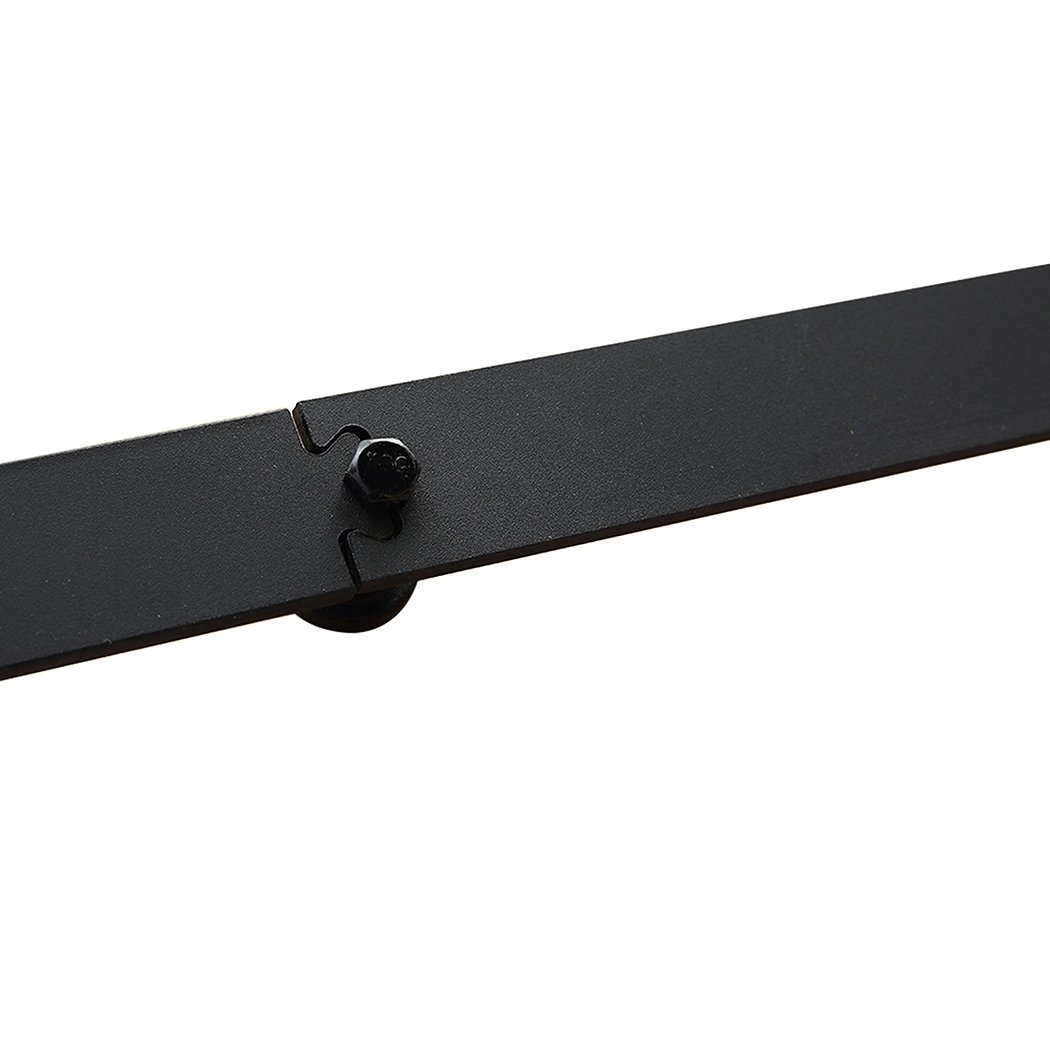 Levede Sliding Barn Door Hardware Track Set in matte black, showcasing smooth rollers and sturdy tracks for easy door operation.