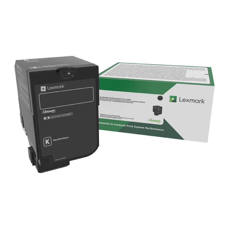 LEXMARK 74C60K0 Black Toner cartridge, designed for high-quality printing, yielding 3,000 pages, compatible with Lexmark CS720, CS725, and CX725 printers.