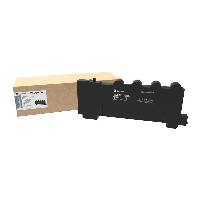 LEXMARK 78C0W00 Waste Bottle for toner waste collection, designed for high-capacity printing with Lexmark printers.