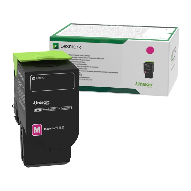 LEXMARK 78C6UME UHY Magenta Toner cartridge, vibrant magenta color, designed for high-quality printing.