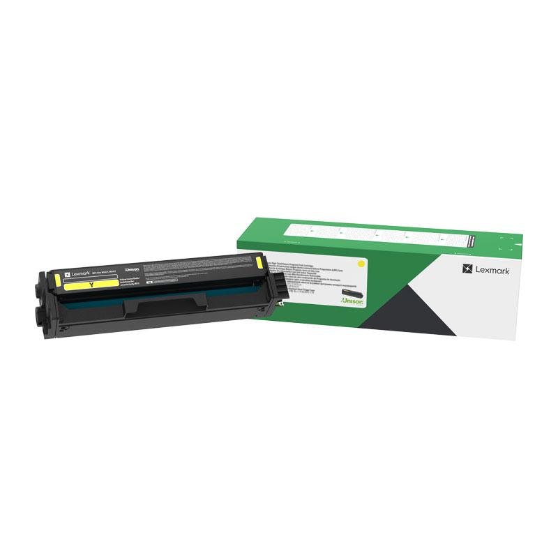 LEXMARK C333HY0 HY Yellow Toner cartridge, designed for high-quality printing with vibrant yellow color.