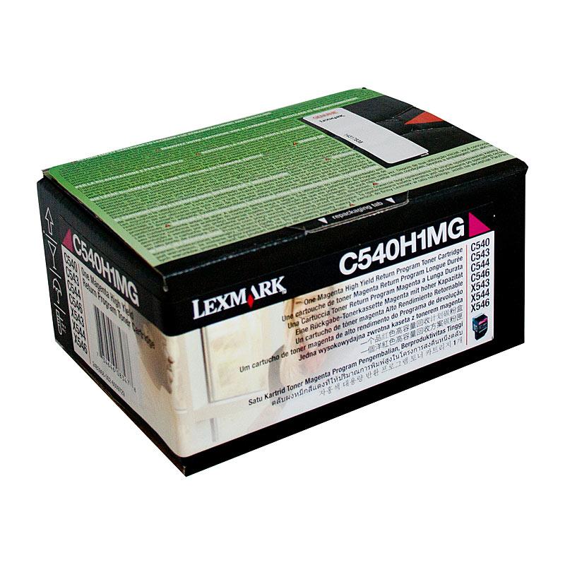 LEXMARK C540H1MG Magenta Toner cartridge, vibrant color, designed for Lexmark printers.