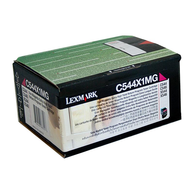 LEXMARK C544X1MG Magenta Toner cartridge, designed for high-quality printing with vibrant color output.