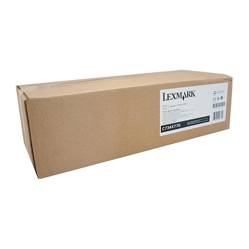 LEXMARK C734 Waste Toner Box, a genuine toner unit designed for high-volume printing, compatible with various Lexmark printers.