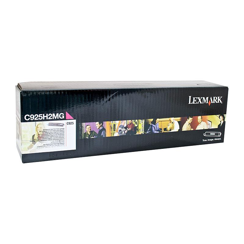 LEXMARK C925H2MG HY Magenta Toner cartridge with vibrant magenta color, designed for Lexmark C925 printer, yielding 7,500 pages.