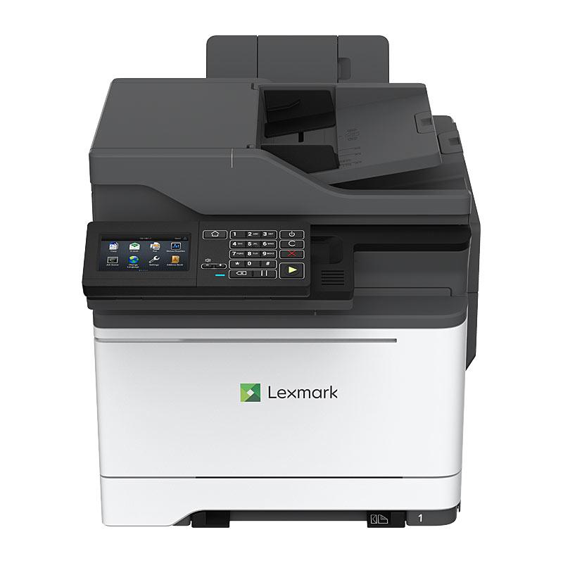 LEXMARK CX622ADE Laser printer showcasing its sleek design and control panel.