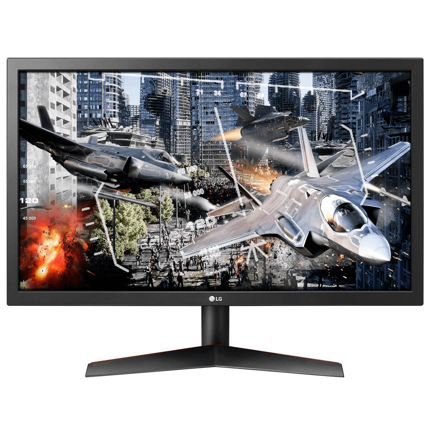 LG 24GL600F-B 24-inch Full HD gaming monitor showcasing its sleek design and vibrant display.