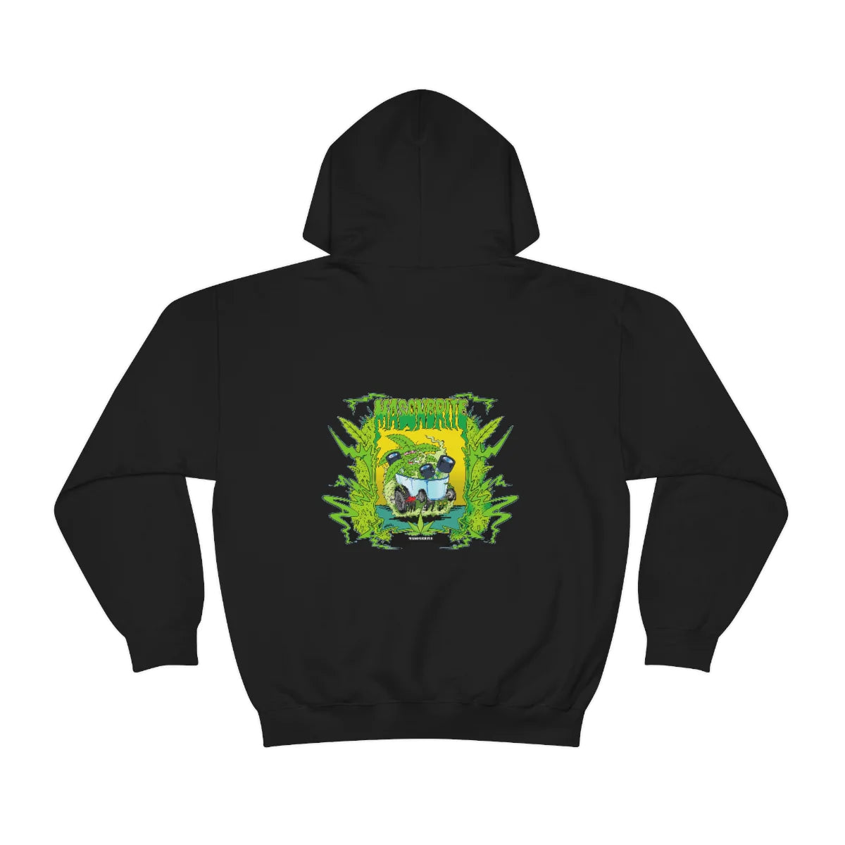 LIMITED EDITION TROG® MasonBrite BlazinHaze Collab Heavy Blend™ Hooded Sweatshirt featuring a plush fabric, spacious kangaroo pocket, and stylish drawstring hood.